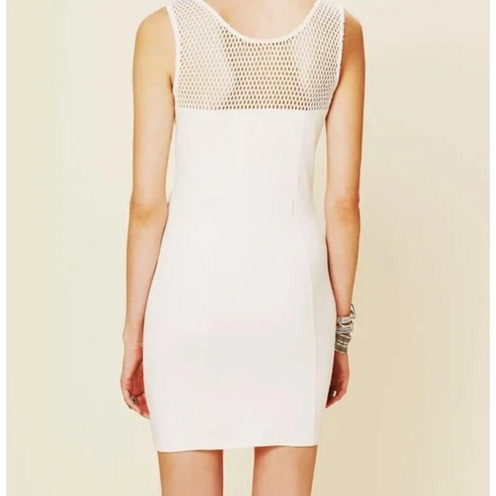 Free People Zig to the Zag Mini Dress | Sequin Bodycon Dress Ivory Medium NWT - Picture 8 of 11